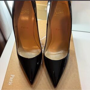 Christian Louboutin Black Patent Leather Pointed Pumps